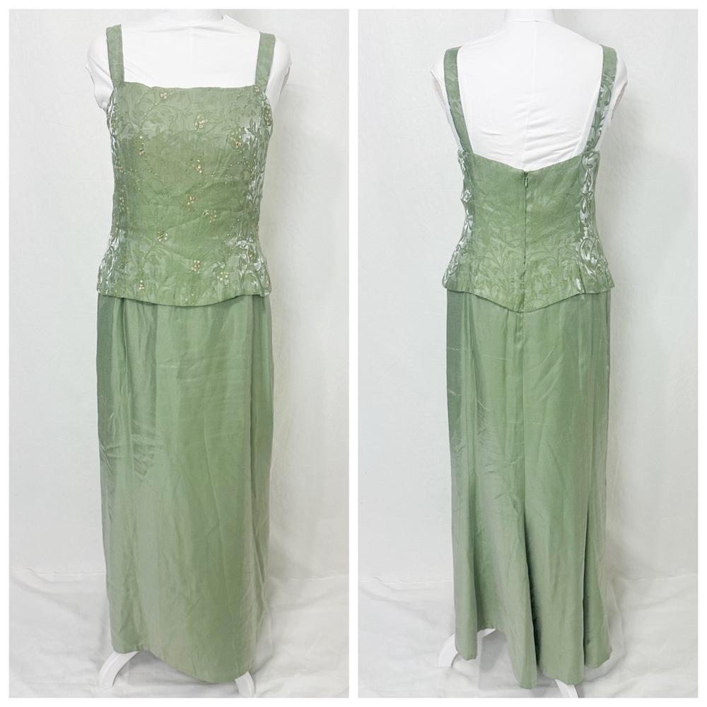 Sage Silk Dress